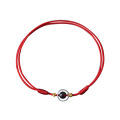 Shangjie OEM Garnet transfer beads red rope anklet braided anklet beach 2021 summer anklets